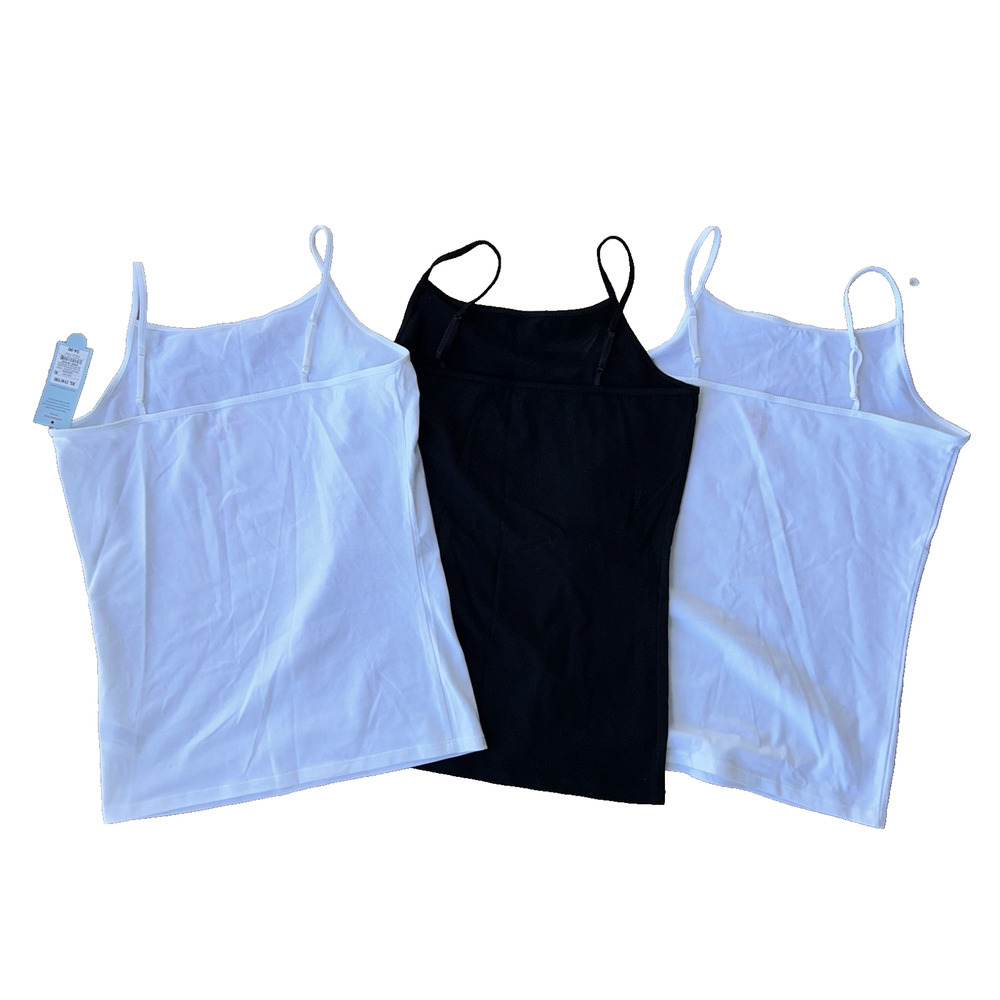 NEW Cat & Jack Girls Tank Tops Size XL (14/16) Spaghetti Strap Lot of 3 B/W - Picture 4 of 6